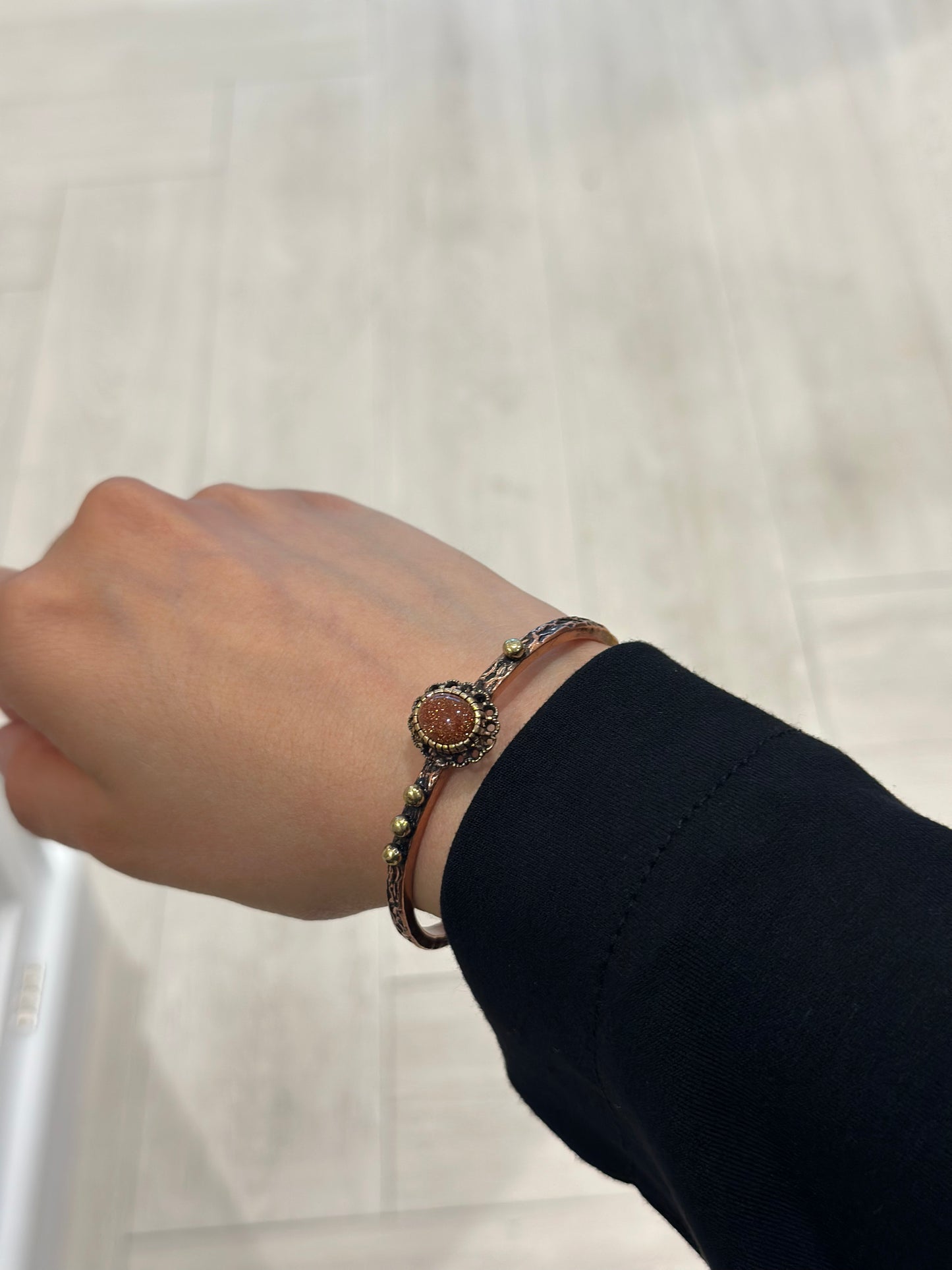 Handmade Copper Bracelet– Adjustable Minimalist Bangle