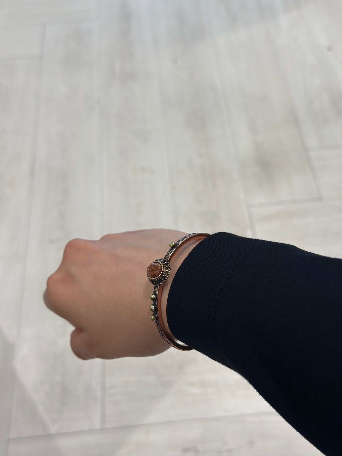 Handmade Copper Bracelet– Adjustable Minimalist Bangle