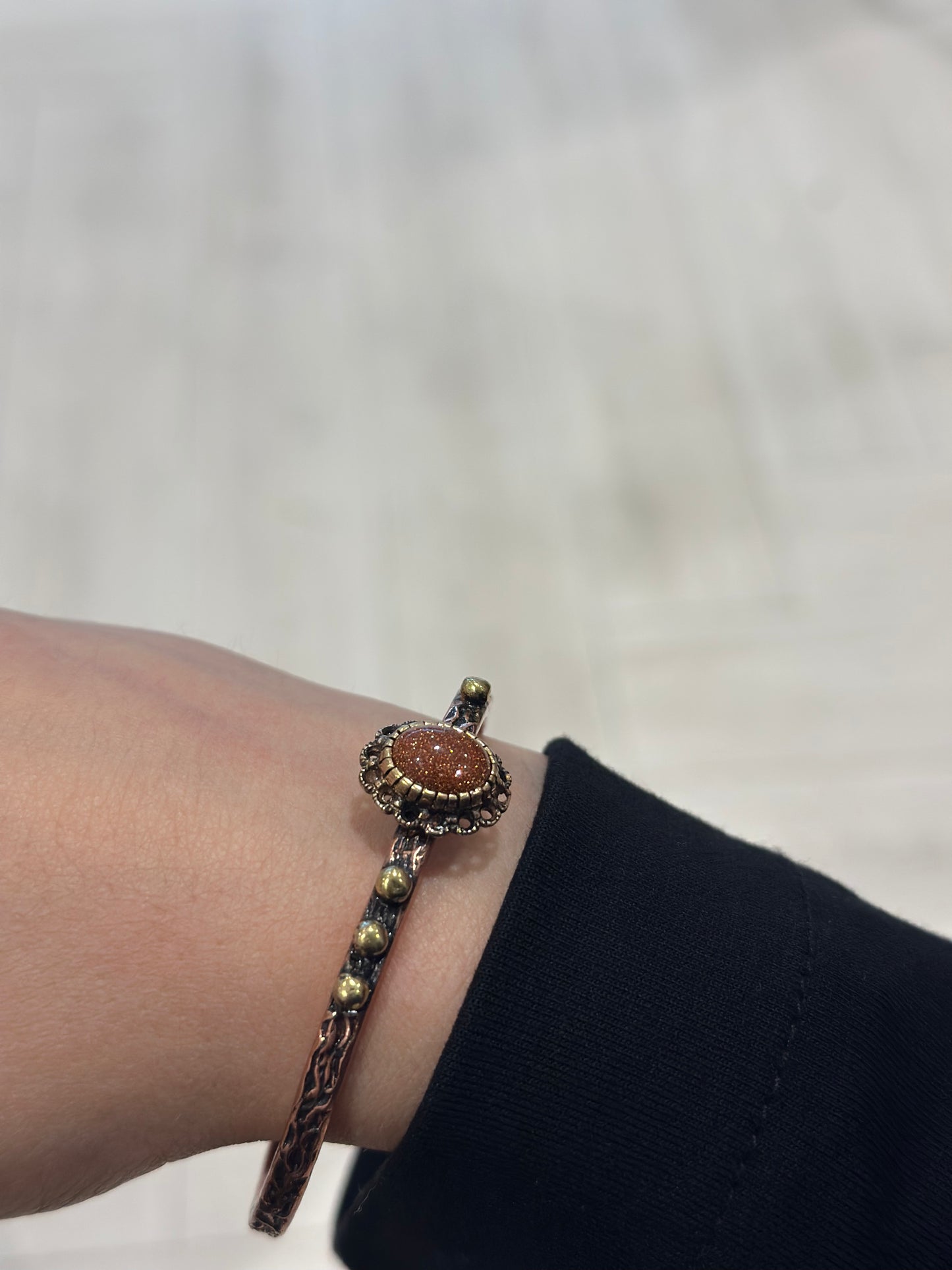 Handmade Copper Bracelet– Adjustable Minimalist Bangle