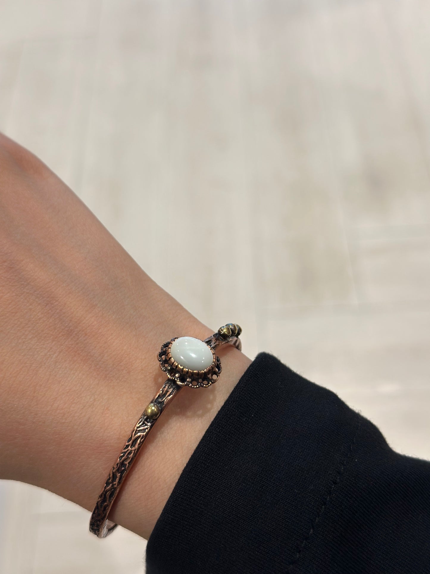 Handmade Copper Bracelet– Adjustable Minimalist Bangle