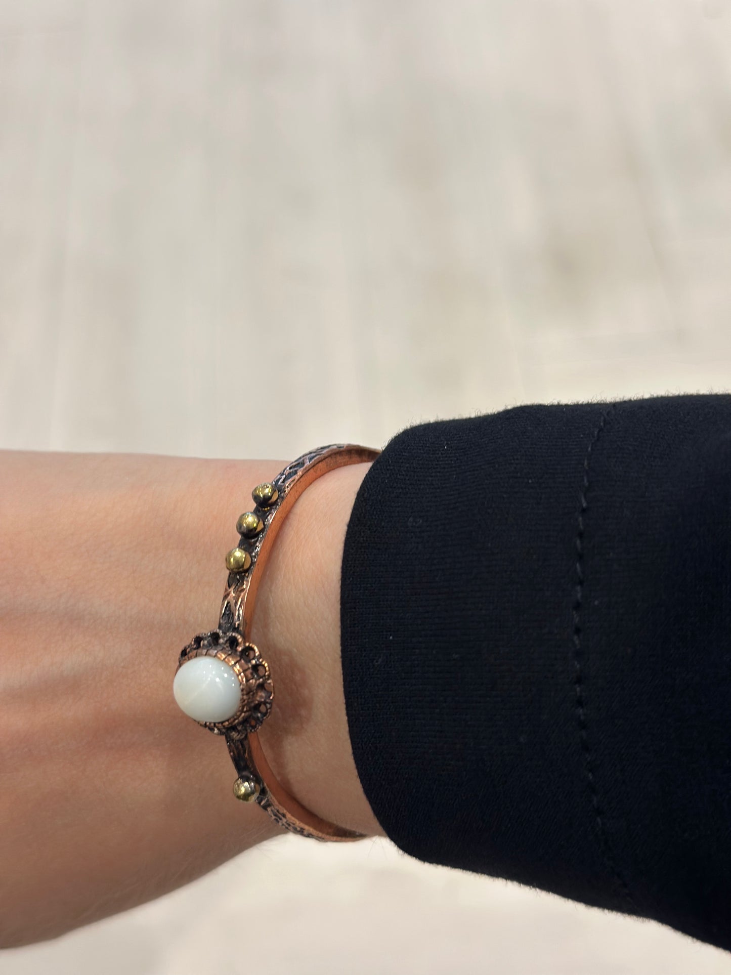 Handmade Copper Bracelet– Adjustable Minimalist Bangle