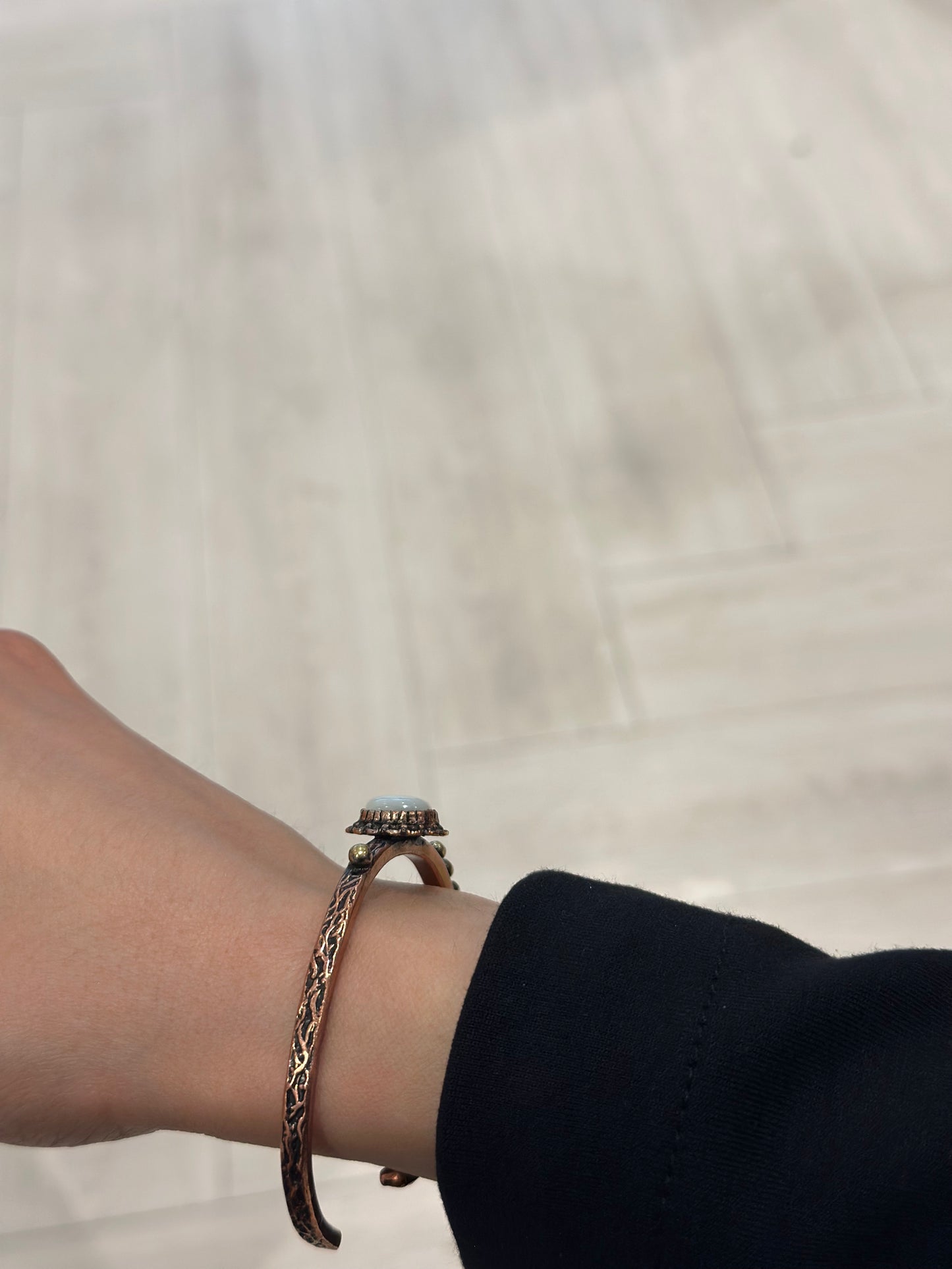 Handmade Copper Bracelet– Adjustable Minimalist Bangle