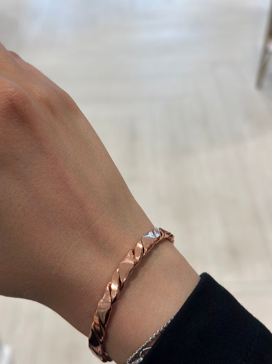 Handmade Copper Bracelet– Adjustable Minimalist Bangle