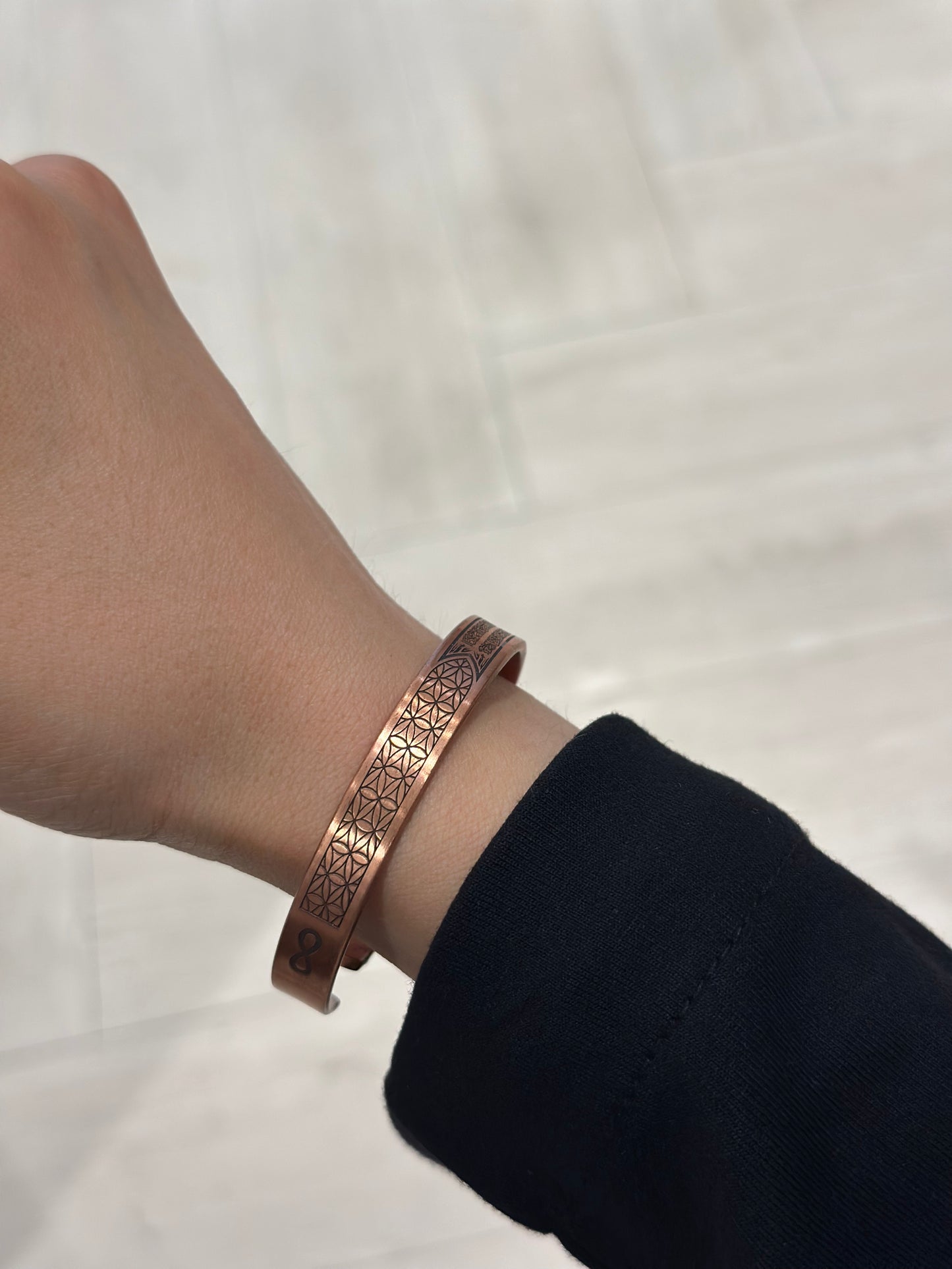 Handmade Copper Bracelet– Adjustable Minimalist Bangle