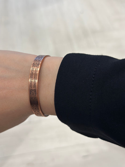 Handmade Copper Bracelet– Adjustable Minimalist Bangle