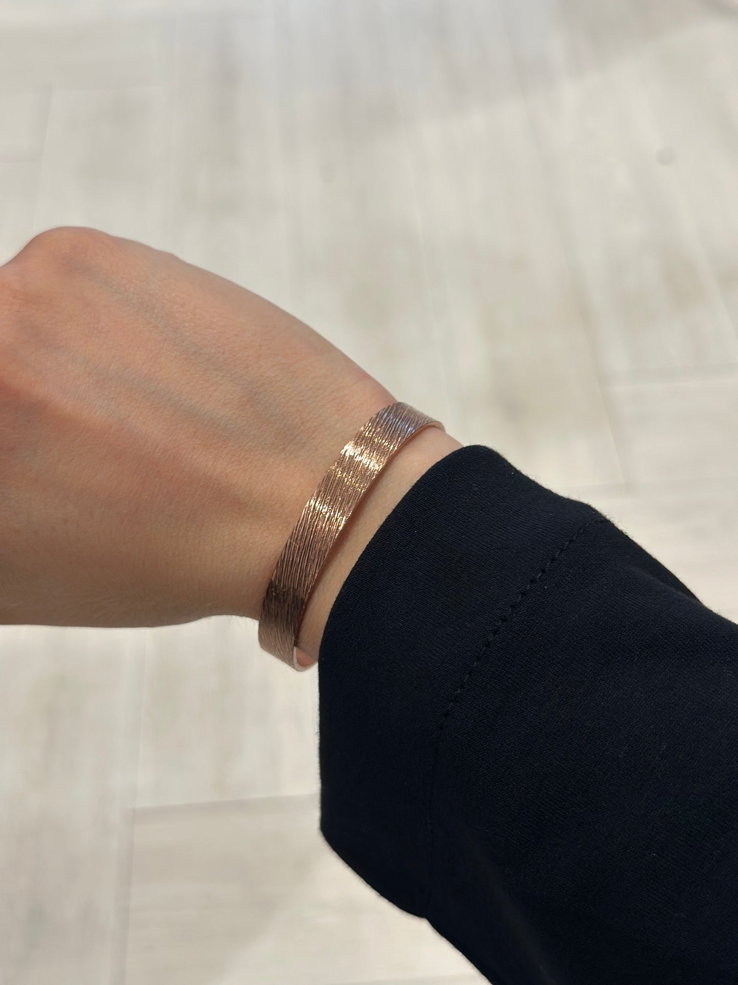 Handmade Copper Bracelet– Adjustable Minimalist Bangle