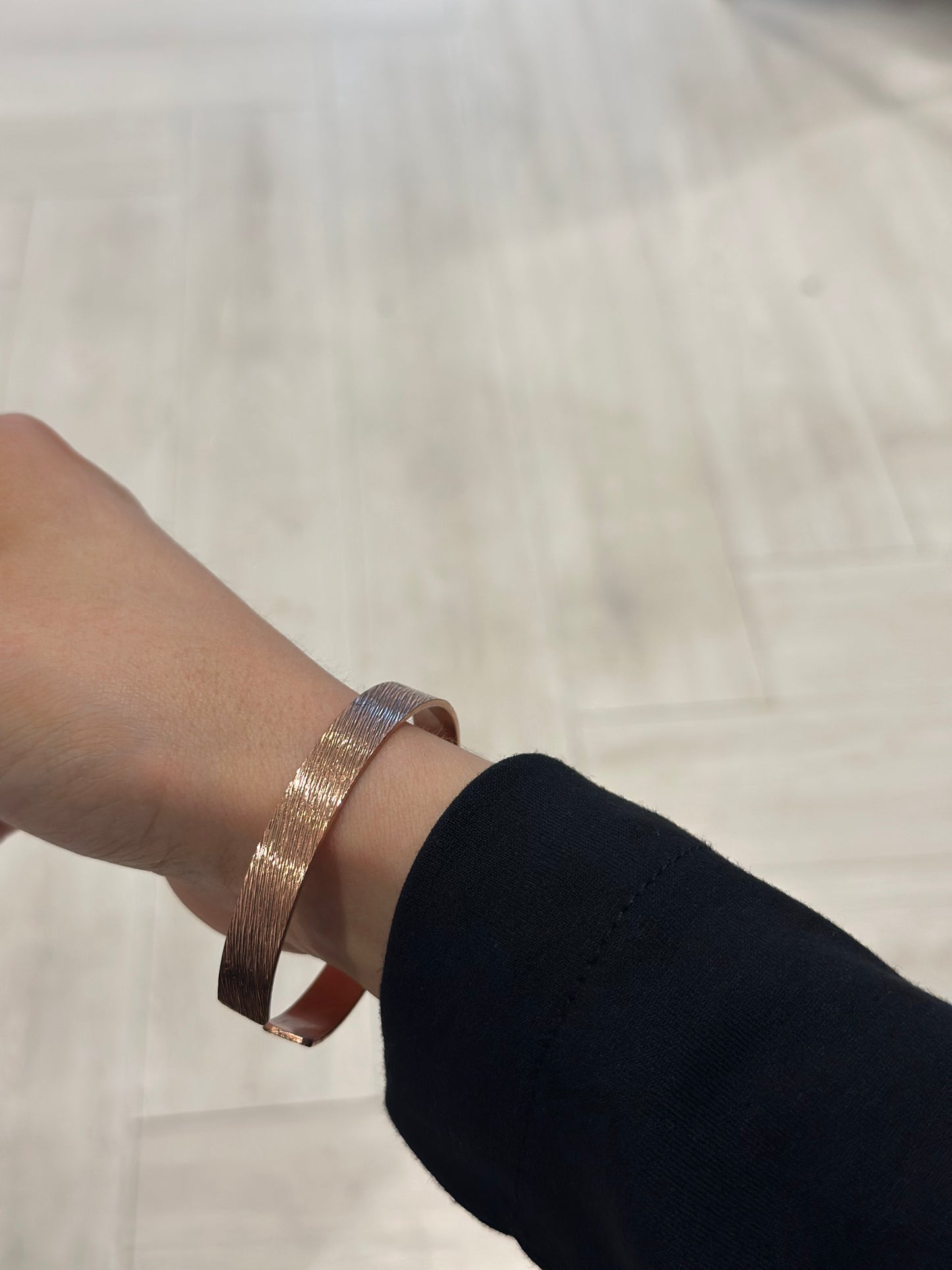 Handmade Copper Bracelet– Adjustable Minimalist Bangle