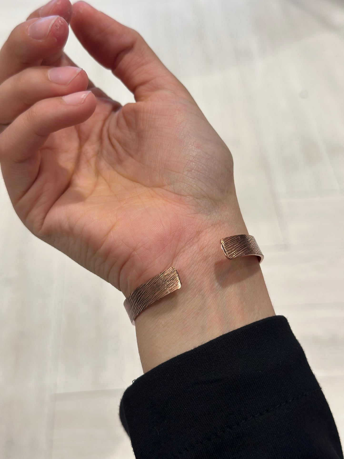 Handmade Copper Bracelet– Adjustable Minimalist Bangle