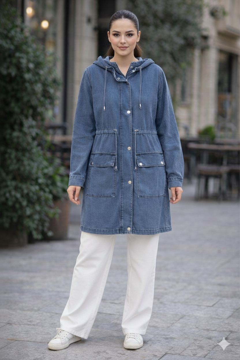 Denim Trench Coat