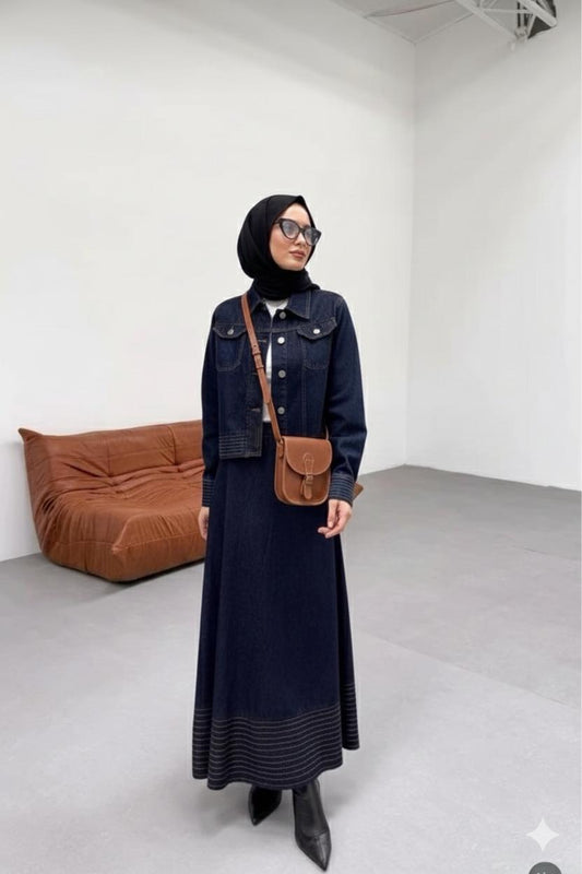 Denim Skirt Set