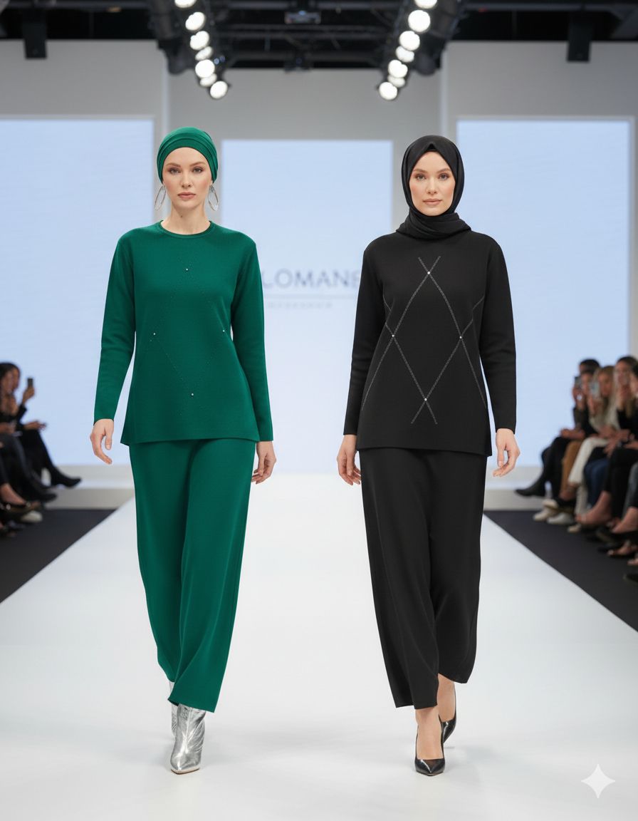 Knitwear Set Top and Skirt