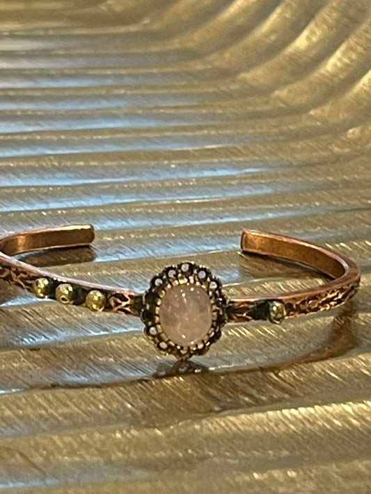 Handmade Copper Bracelet– Adjustable Minimalist Bangle