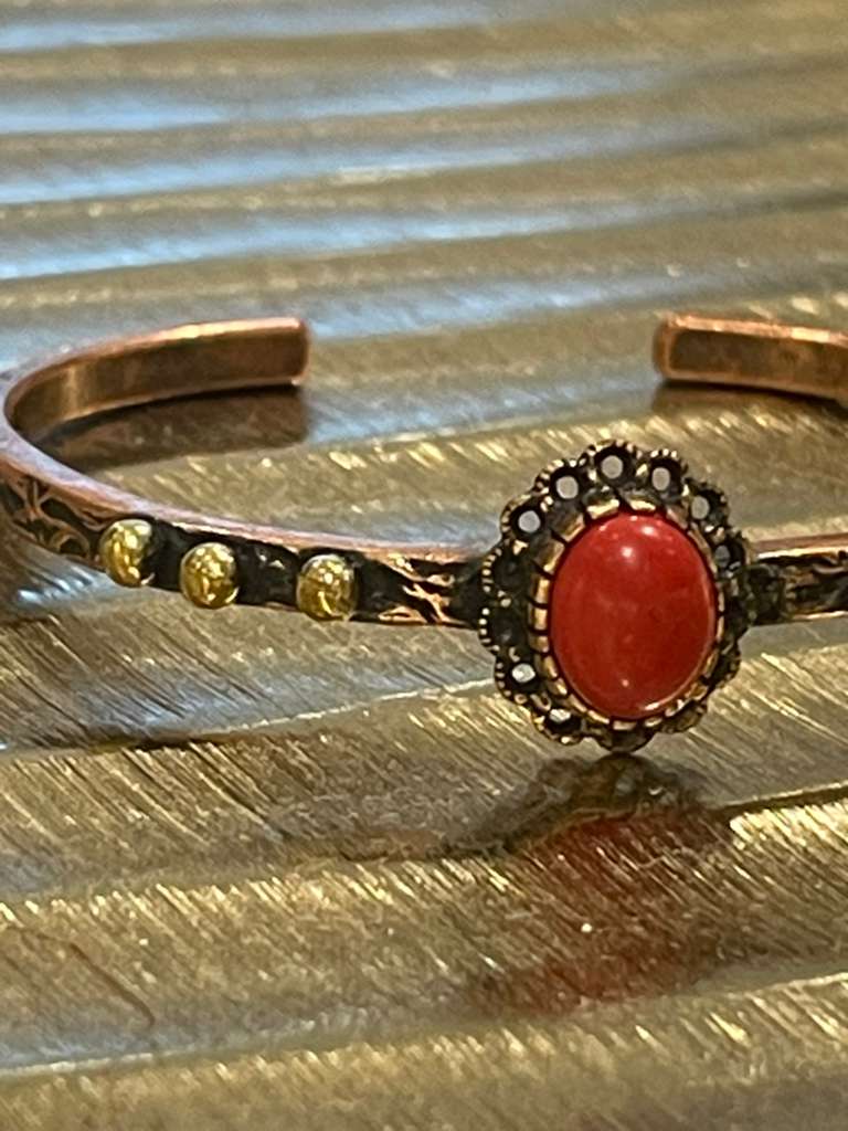 Handmade Copper Bracelet– Adjustable Minimalist Bangle