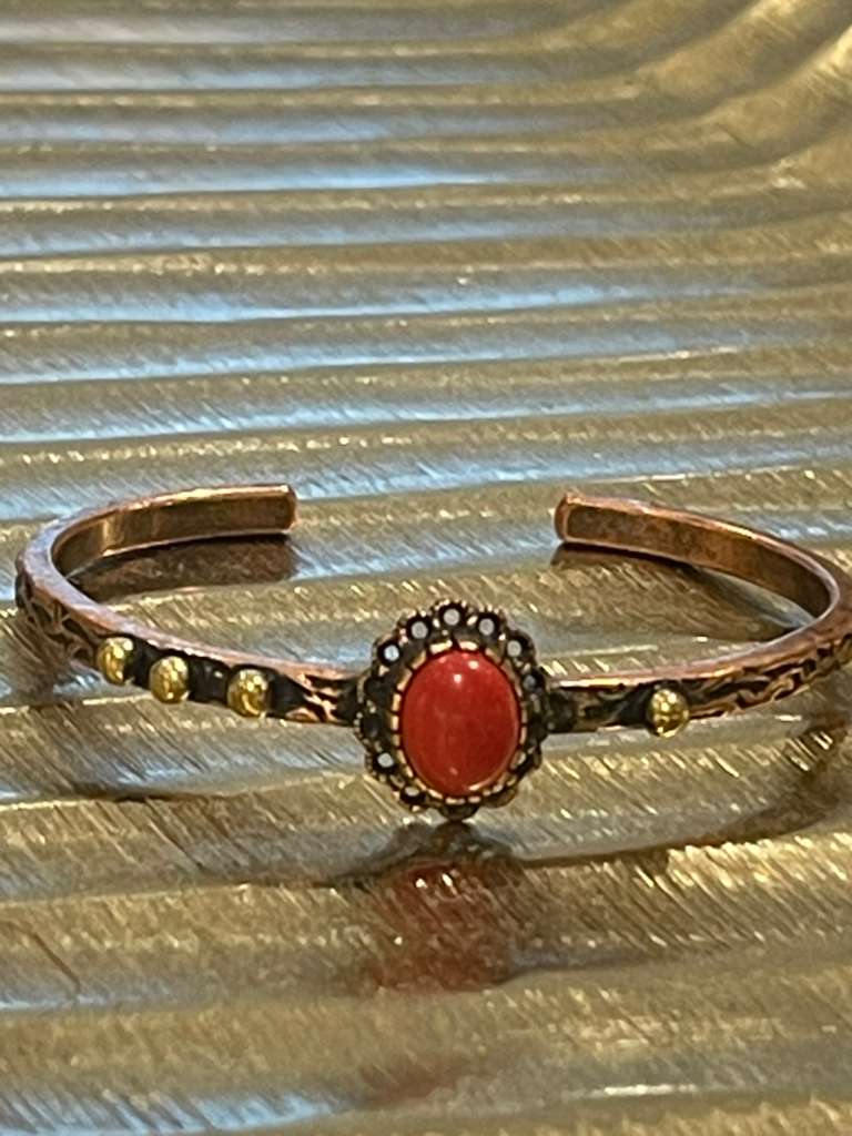 Handmade Copper Bracelet– Adjustable Minimalist Bangle