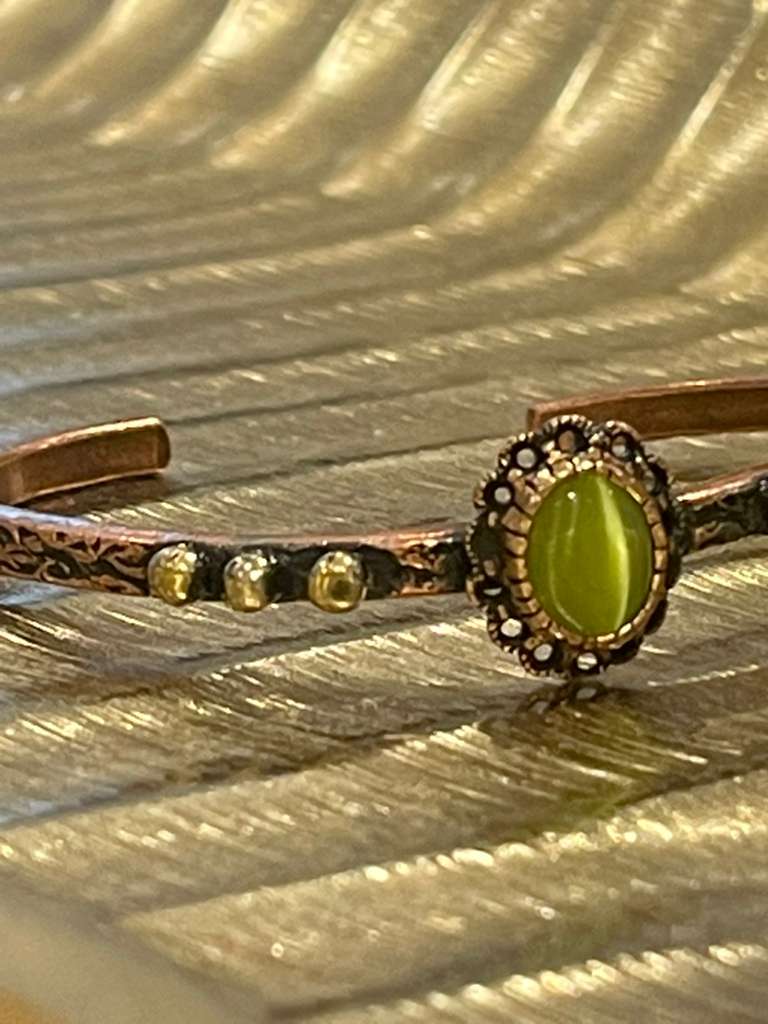 Handmade Copper Bracelet– Adjustable Minimalist Bangle