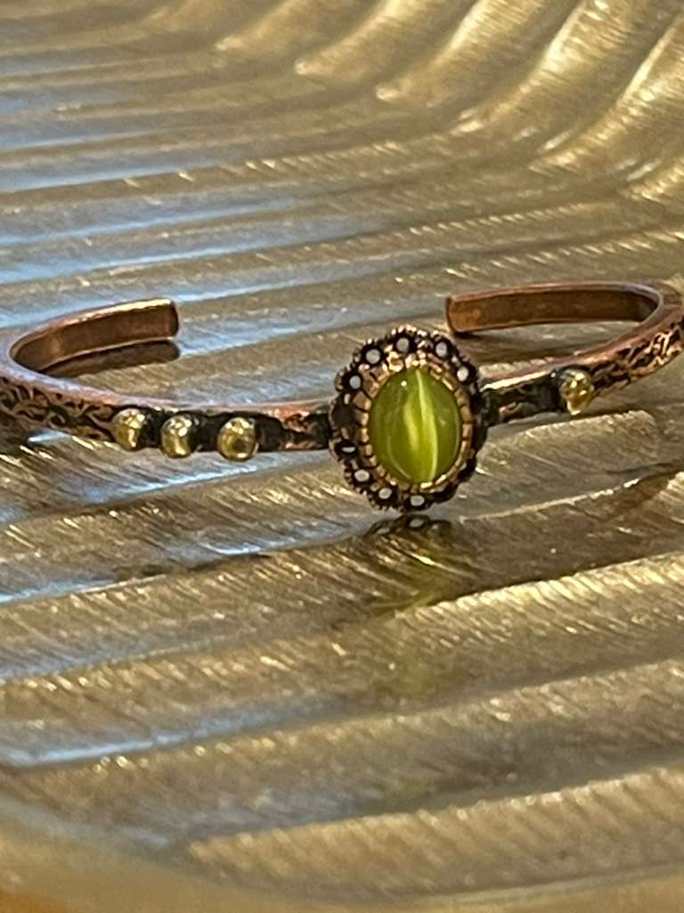 Handmade Copper Bracelet– Adjustable Minimalist Bangle