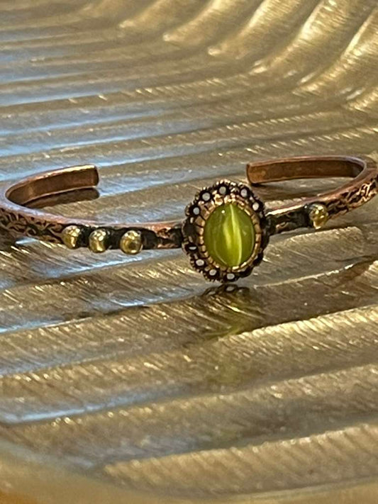 Handmade Copper Bracelet– Adjustable Minimalist Bangle