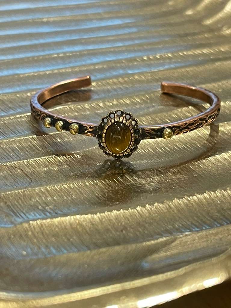 Handmade Copper Bracelet– Adjustable Minimalist Bangle