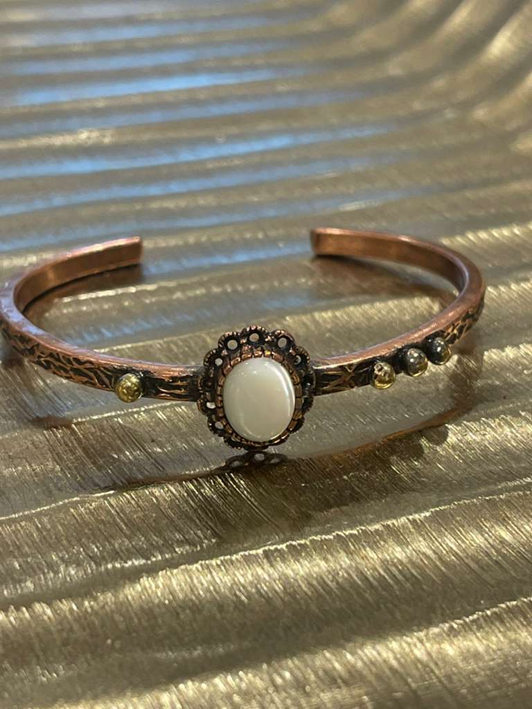 Handmade Copper Bracelet– Adjustable Minimalist Bangle