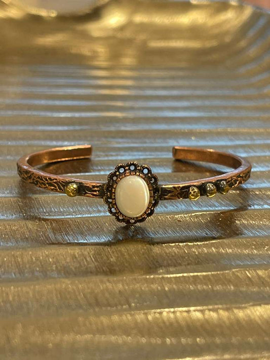 Handmade Copper Bracelet– Adjustable Minimalist Bangle