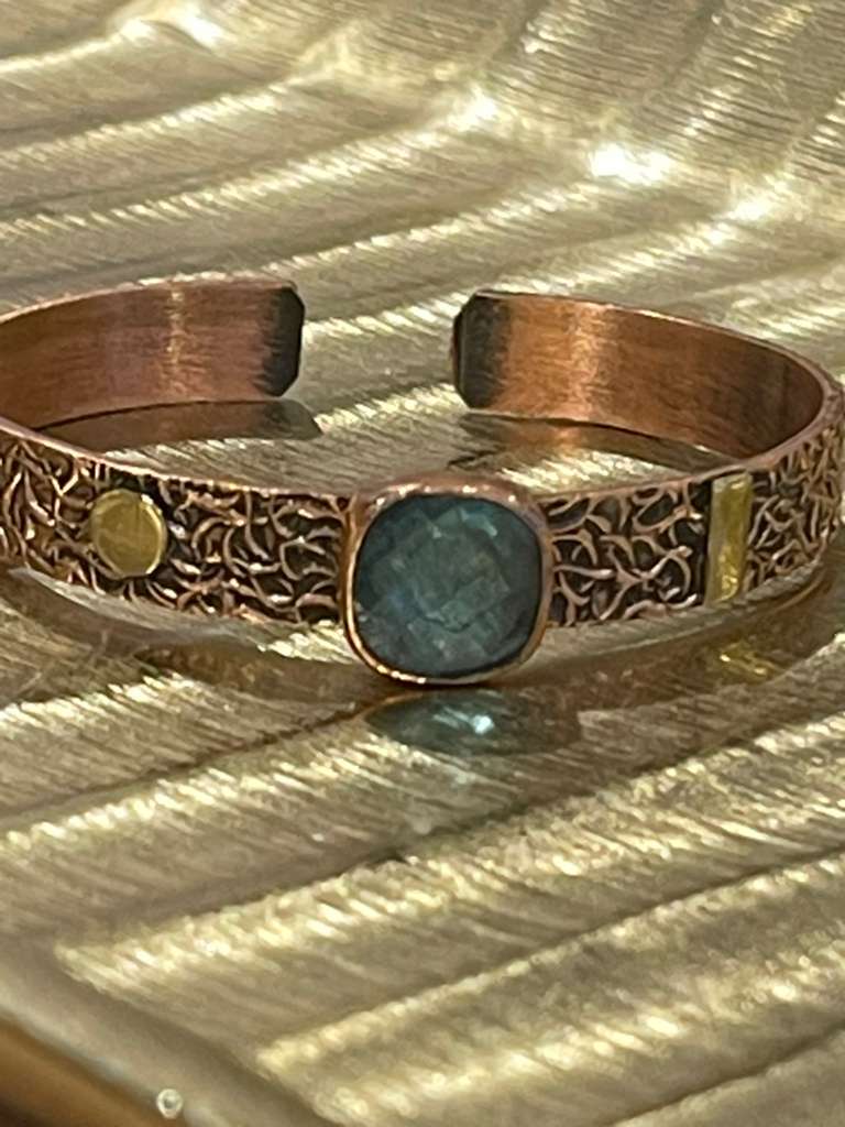 Handmade Copper Bracelet– Adjustable Minimalist Bangle