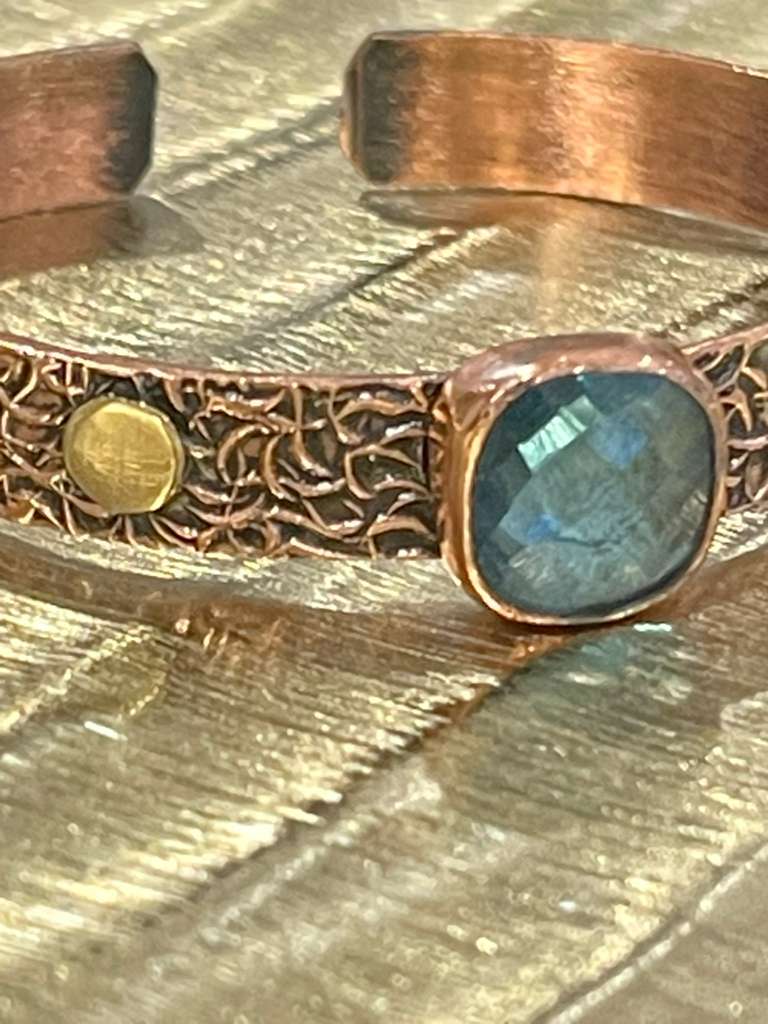 Handmade Copper Bracelet– Adjustable Minimalist Bangle