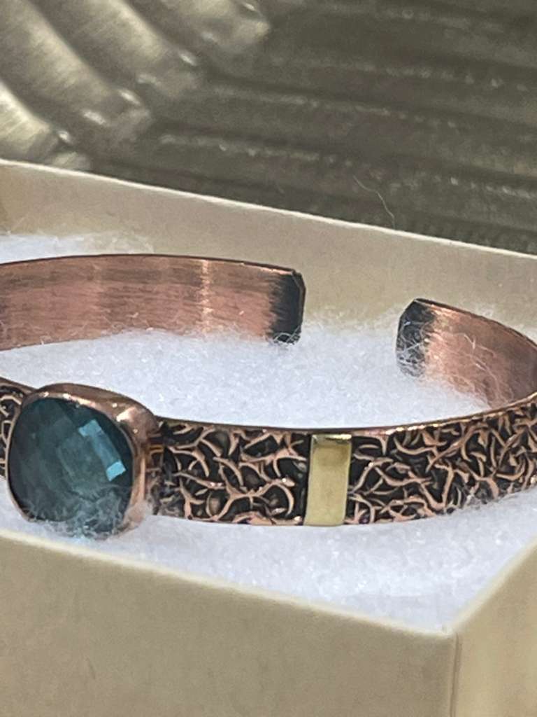 Handmade Copper Bracelet– Adjustable Minimalist Bangle