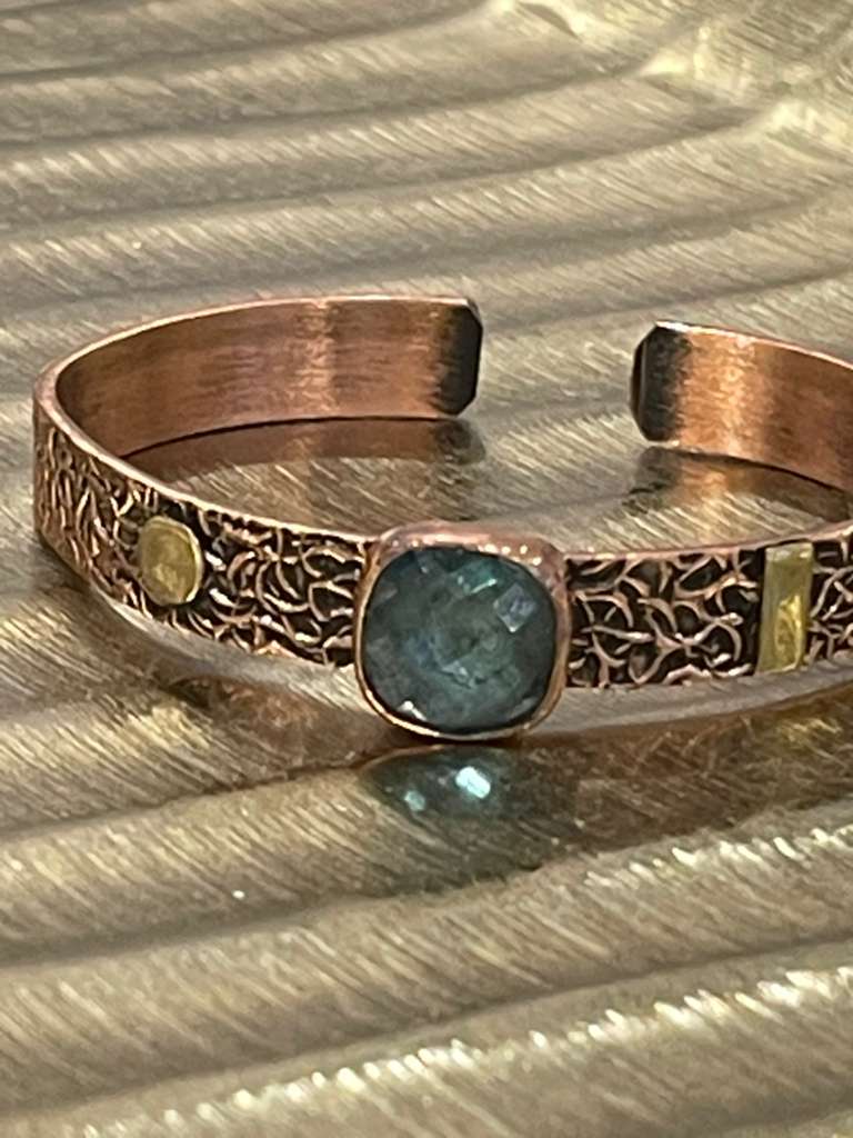 Handmade Copper Bracelet– Adjustable Minimalist Bangle