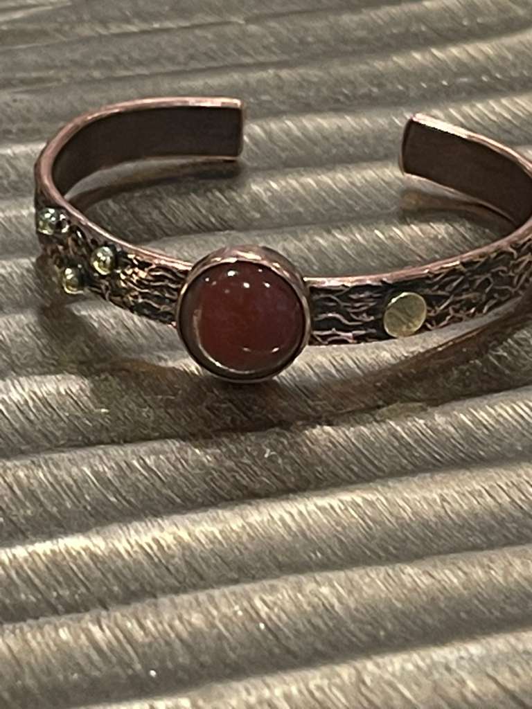 Handmade Copper Bracelet– Adjustable Minimalist Bangle