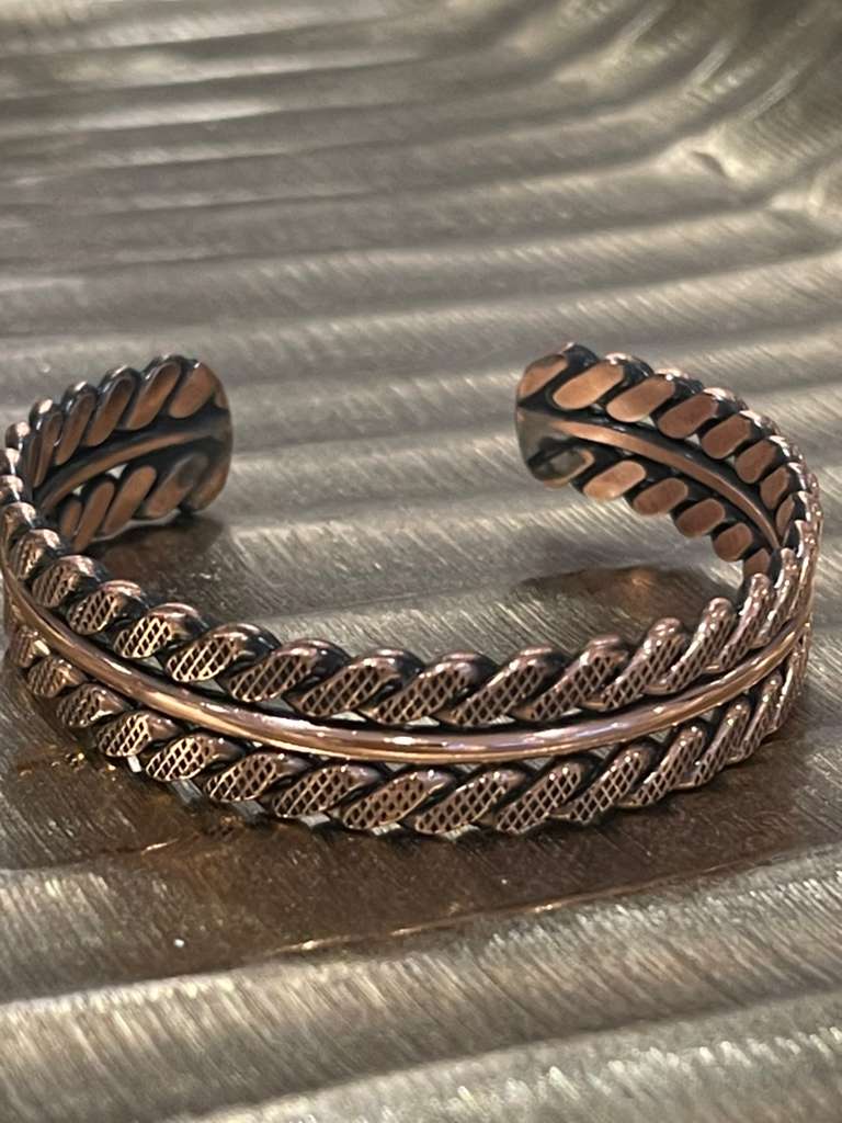 Handmade Copper Bracelet– Adjustable Minimalist Bangle