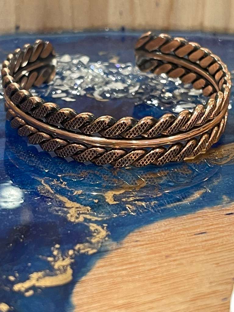 Handmade Copper Bracelet– Adjustable Minimalist Bangle