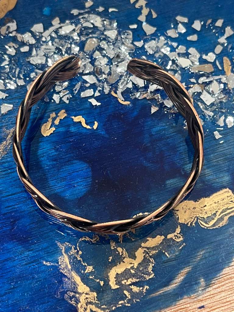 Handmade Copper Bracelet– Adjustable Minimalist Bangle