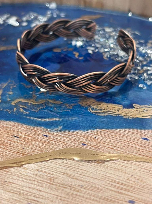Handmade Copper Bracelet– Adjustable Minimalist Bangle