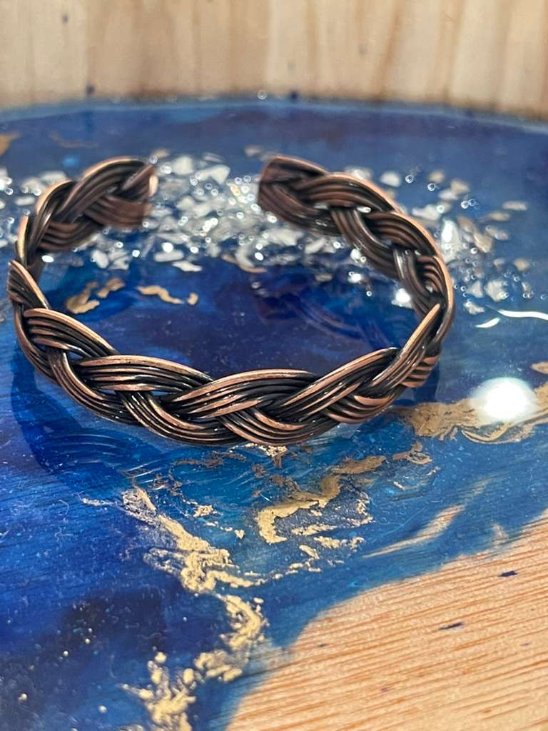 Handmade Copper Bracelet– Adjustable Minimalist Bangle
