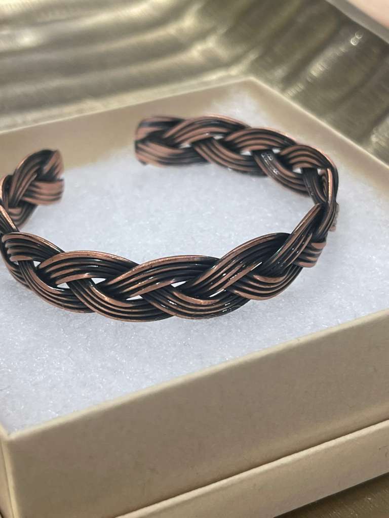 Handmade Copper Bracelet– Adjustable Minimalist Bangle