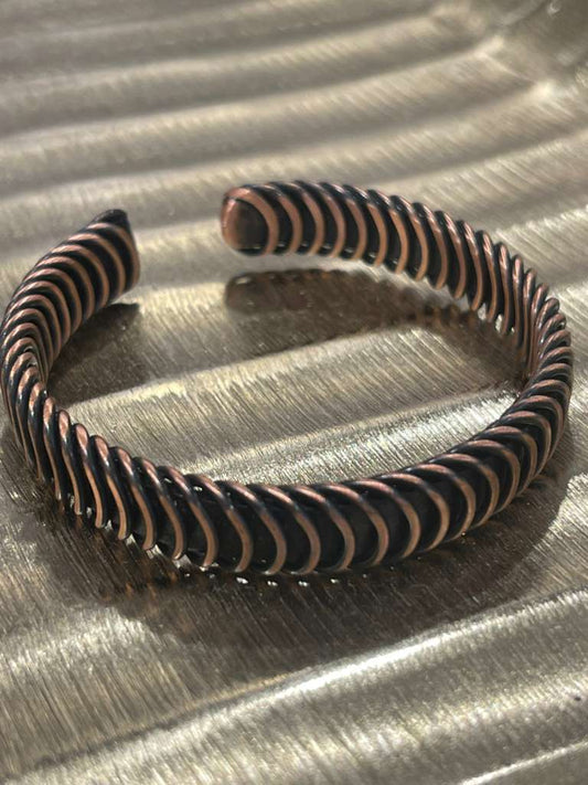 Handmade Copper Bracelet– Adjustable Minimalist Bangle