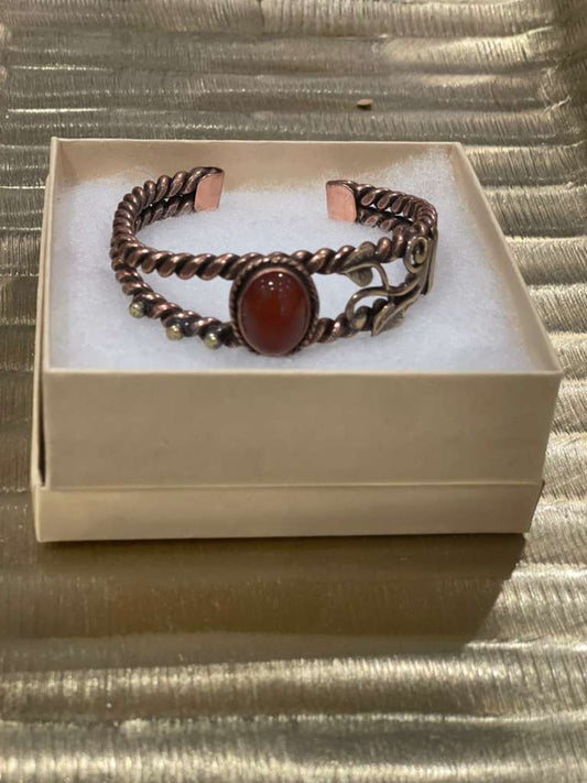 Handmade Copper Bracelet– Adjustable Minimalist Bangle