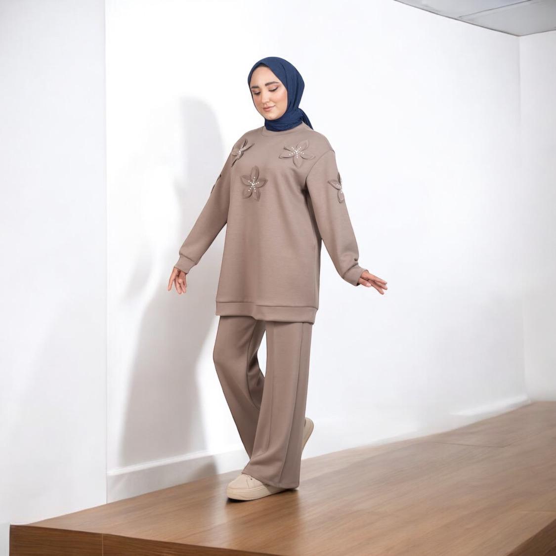 Blossom New Collection 2Pcs Elegant Vizon(Dull Brown) Set