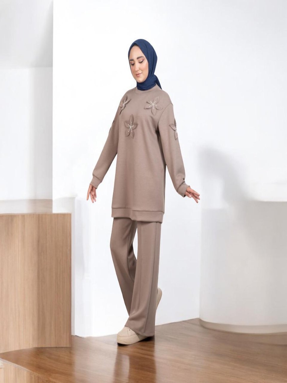 Blossom New Collection 2Pcs Elegant Vizon(Dull Brown) Set