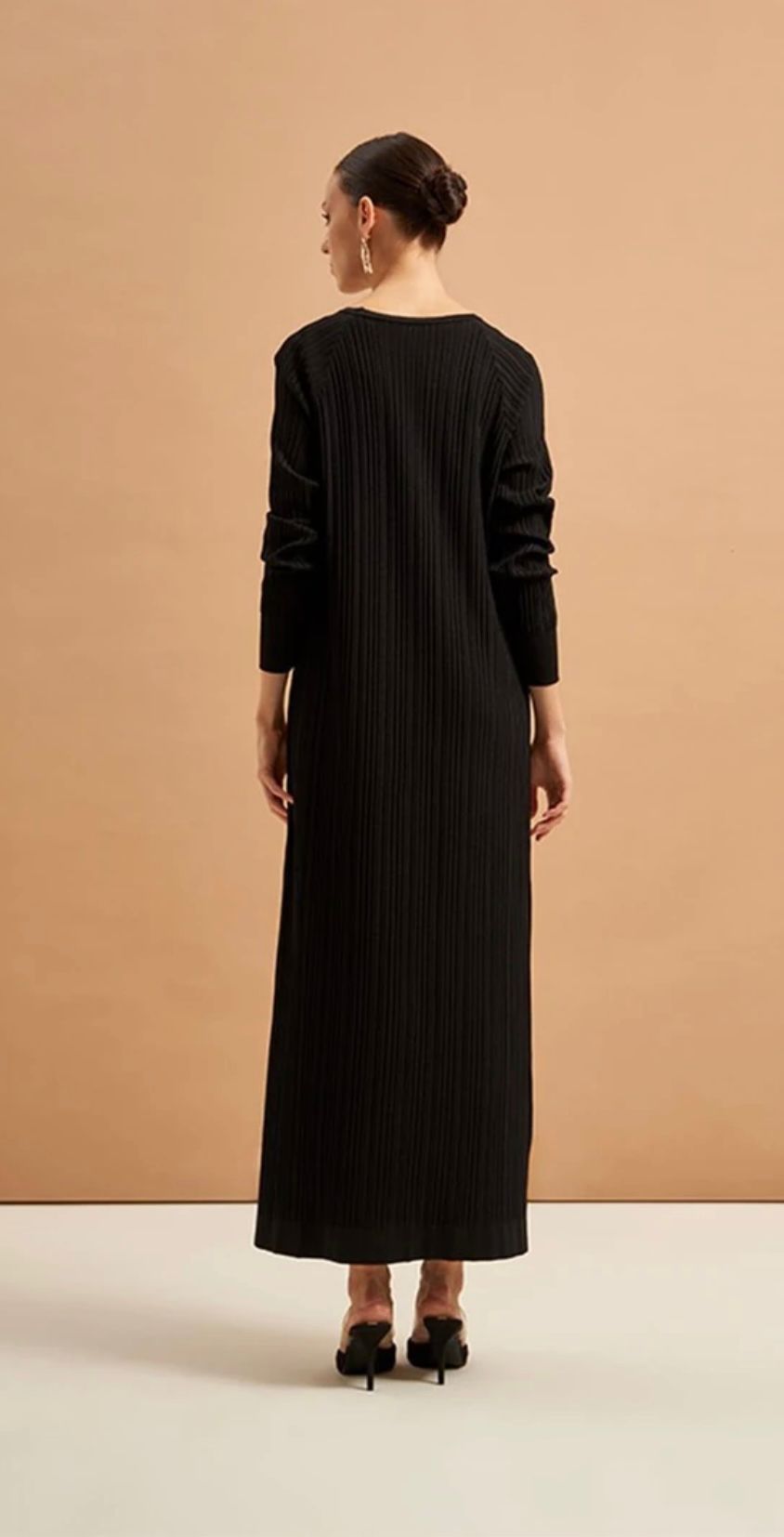 Blossom Collection Nuss Knitwear Fall & Winter Black Dress