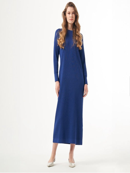 Blossom Collection Nuss Knitwear Fall & Winter Azure Blue Dress