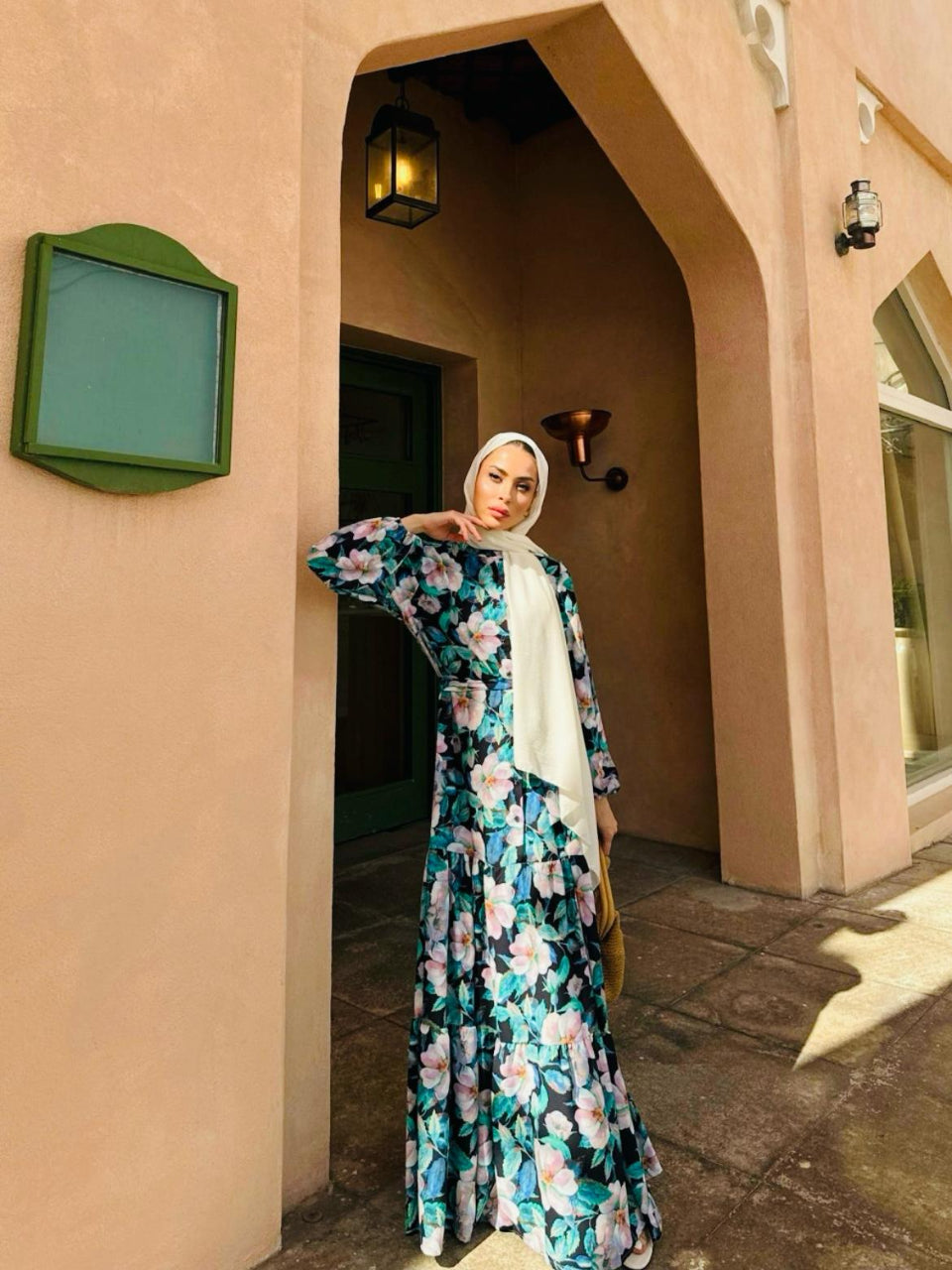 Black & Floral Printed Dress Blossom Collection