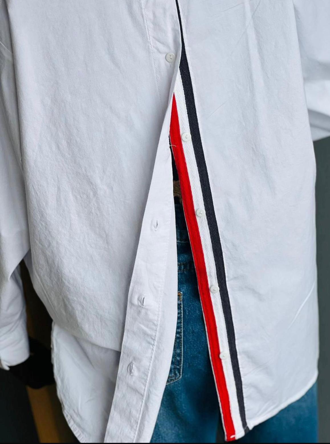 New Blossom Collection Linen-Cotton White Shirt