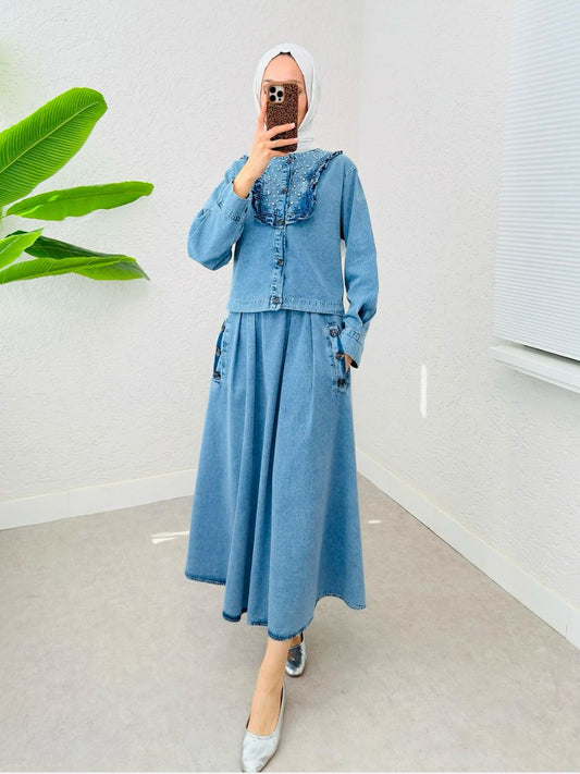 Blossom Denim Collection 2Pcs Great Quality Jean Set