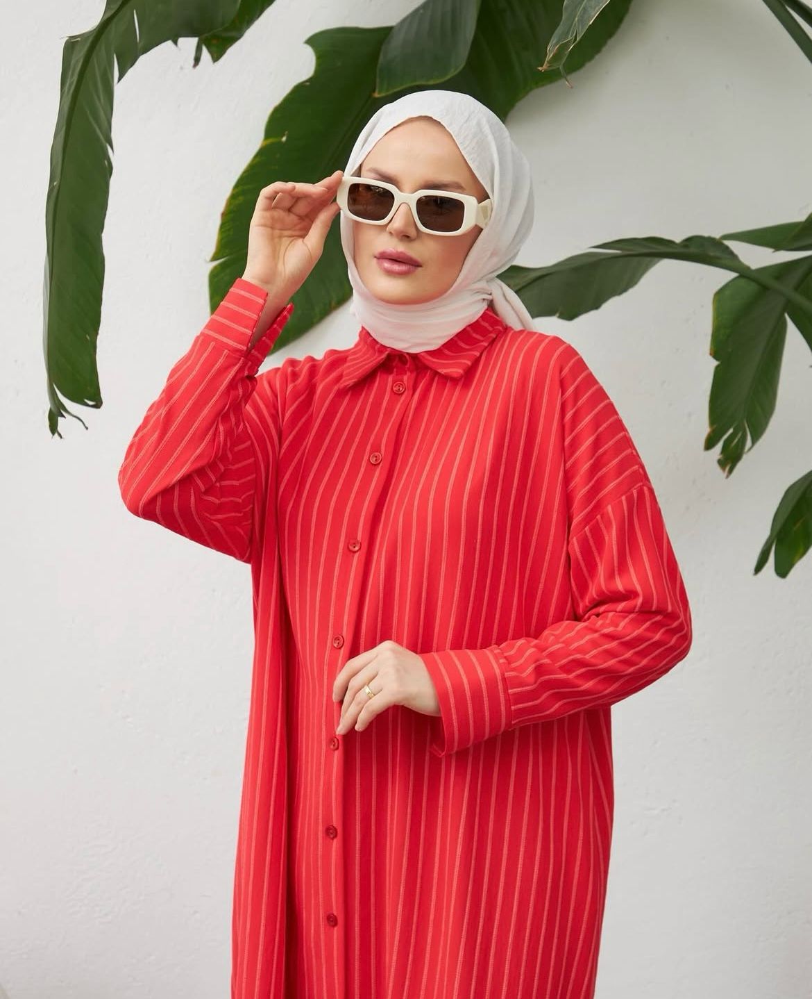 New Collection Cotton Red Shirt/Tunic