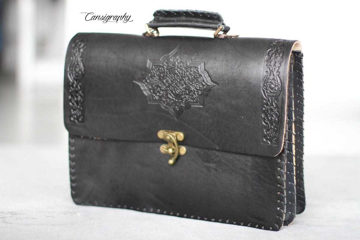 Ottoman-style leather bag