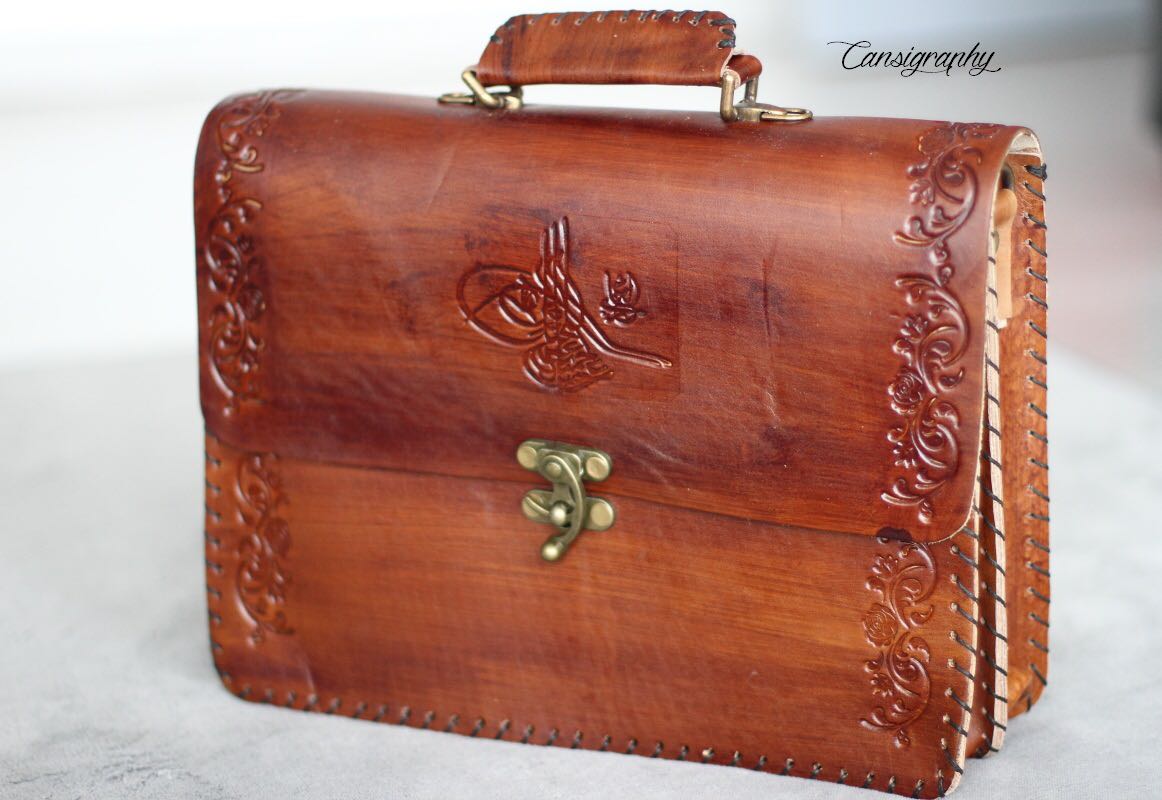 Ottoman-style leather bag