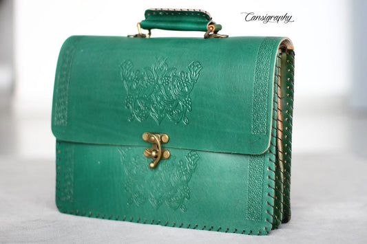 Ottoman-style leather bag