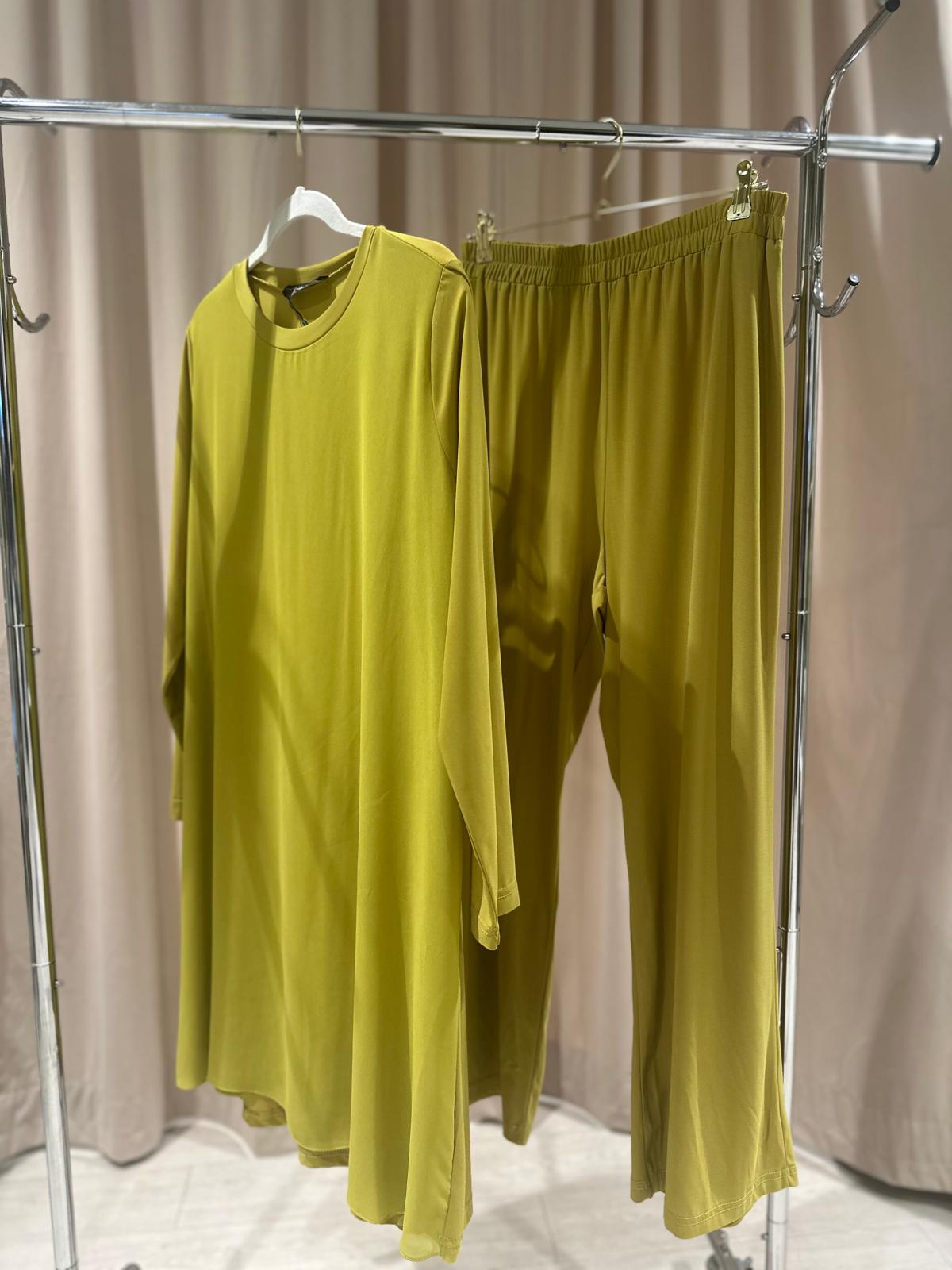 Plus Size Two-Piece Set with Tulle Detail Top (Long) – Fatma Danışman