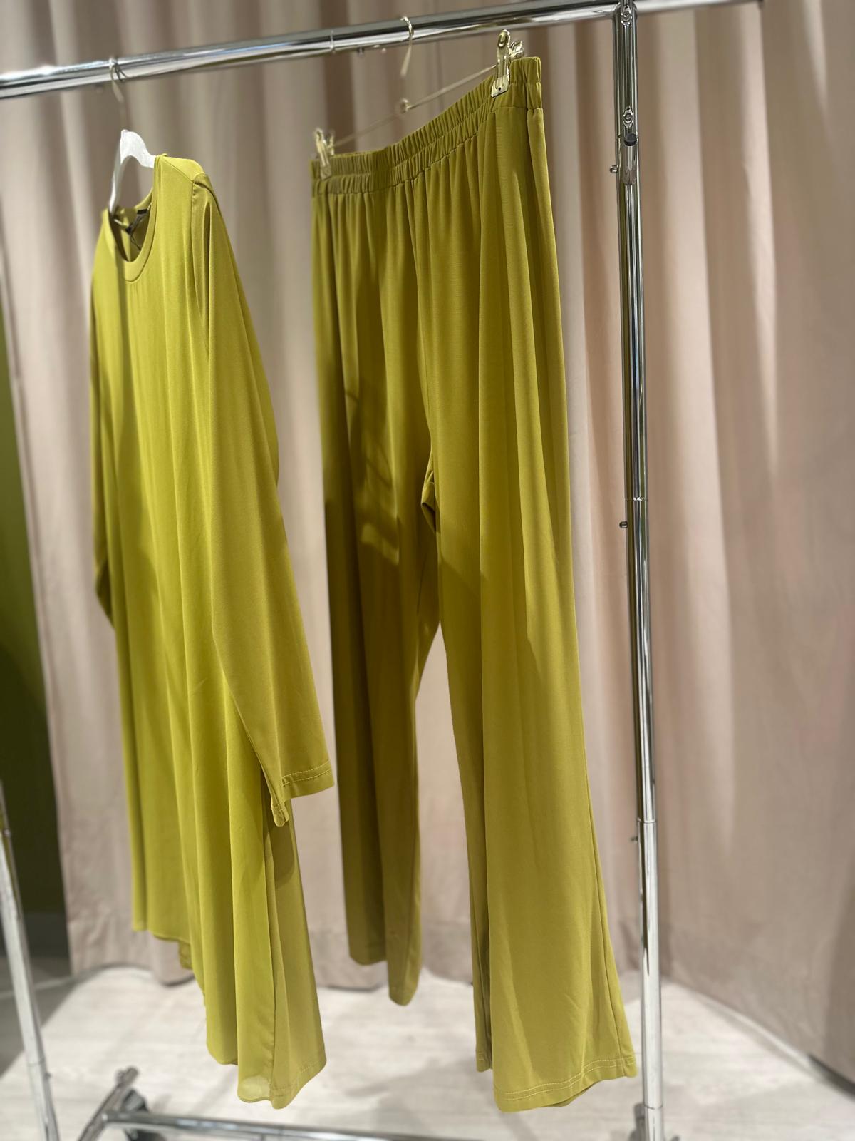 Plus Size Two-Piece Set with Tulle Detail Top (Long) – Fatma Danışman